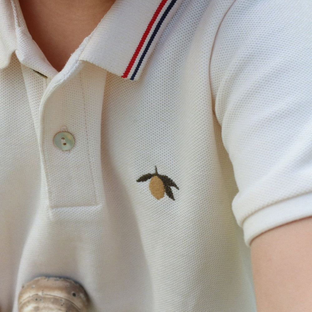 Konges Slojd Koszulka dla chłopca Polo Florian Antique White