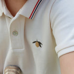 Konges Slojd Koszulka dla chłopca Polo Florian Antique White