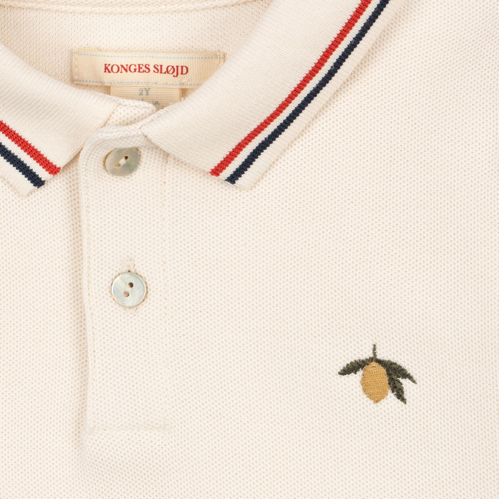 Konges Slojd Koszulka dla chłopca Polo Florian Antique White