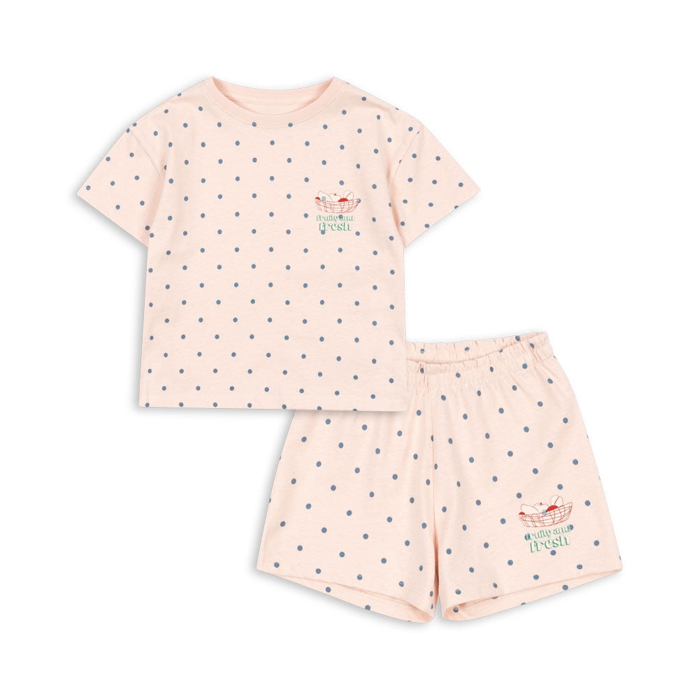 Konges Slojd Komplet dla dziewczynki Lin Tee Rosewater Dot
