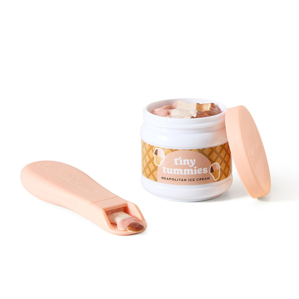 Tiny Harlow Zestaw do karmienia lalek Tiny Tummies Słoiczek i Łyżeczka, Lody Włoskie