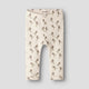 Lil' Atelier Legginsy niemowlęce prążkowane NBFGAYO Turtledove Artichoke