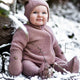Mikk-Line Kombinezon niemowlęcy z wełny merino Wool Baby Suit Burlwood