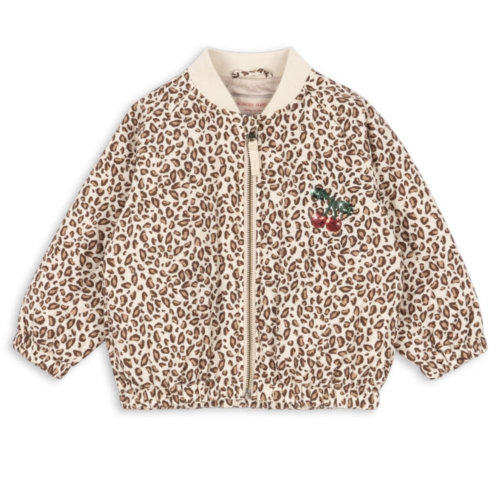 Konges Slojd Kurtka dla dziewczynki bomberka Juno Printed Sequin Leo