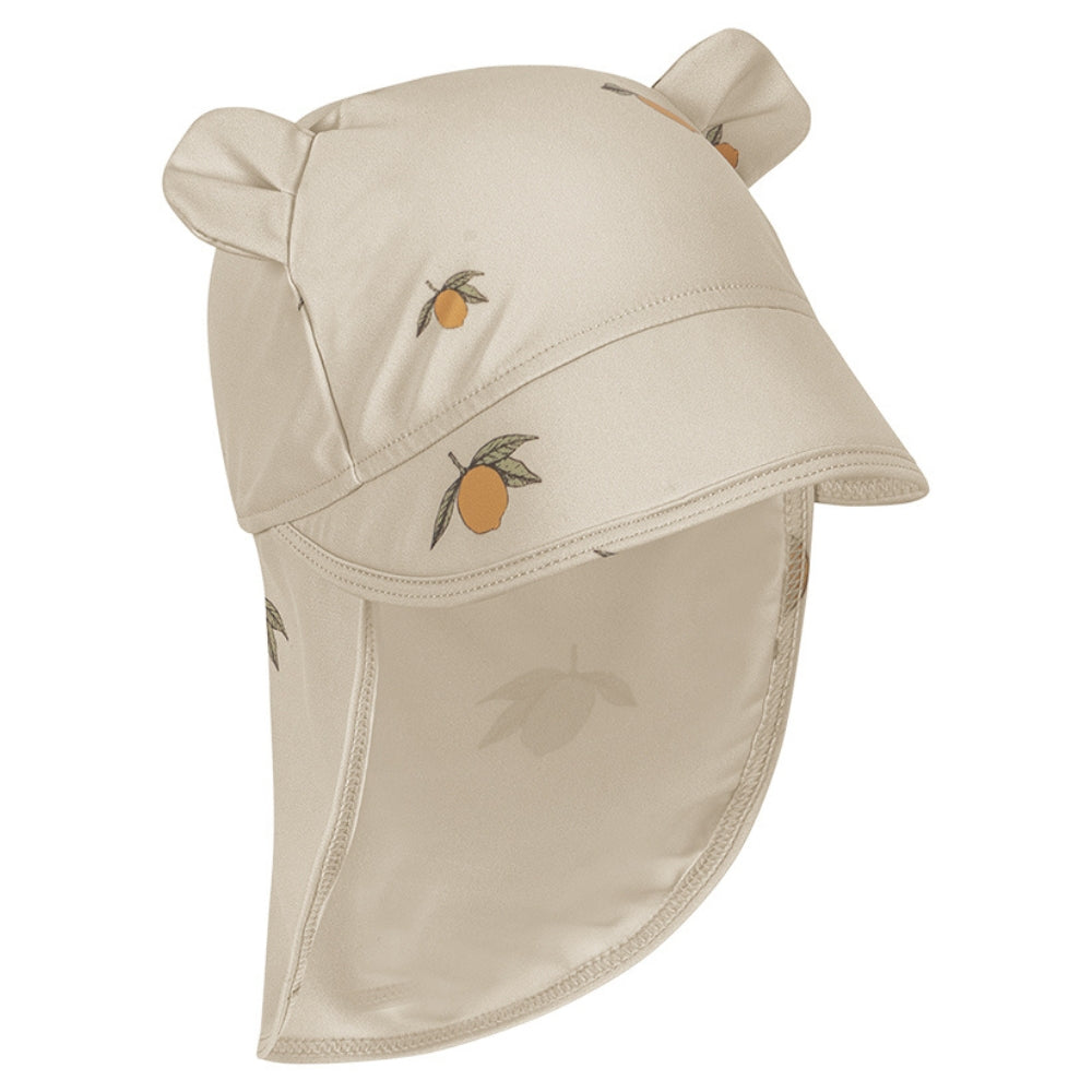 Konges Slojd Kapelusz przeciwsłoneczny z uszkami Aster Mon Grand Citron