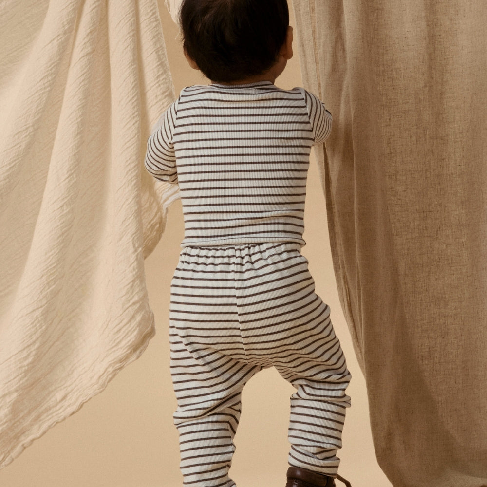 Lil’ Atelier Spodnie niemowlęce dla chłopca Coconut Milk NBMTONTO