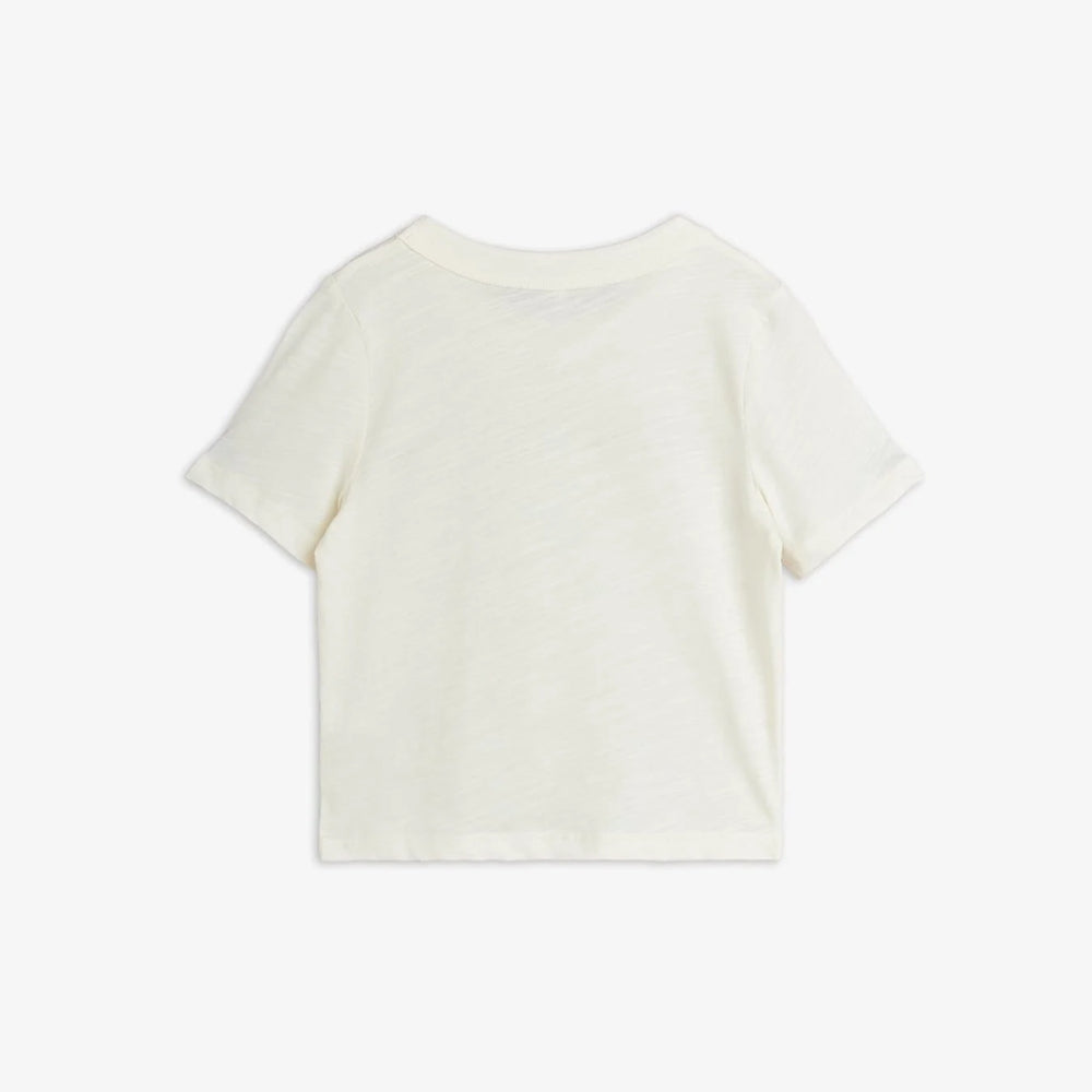 Mini Rodini Koszulka dziecięca z krótkim rękawem Alien City FC Off-White