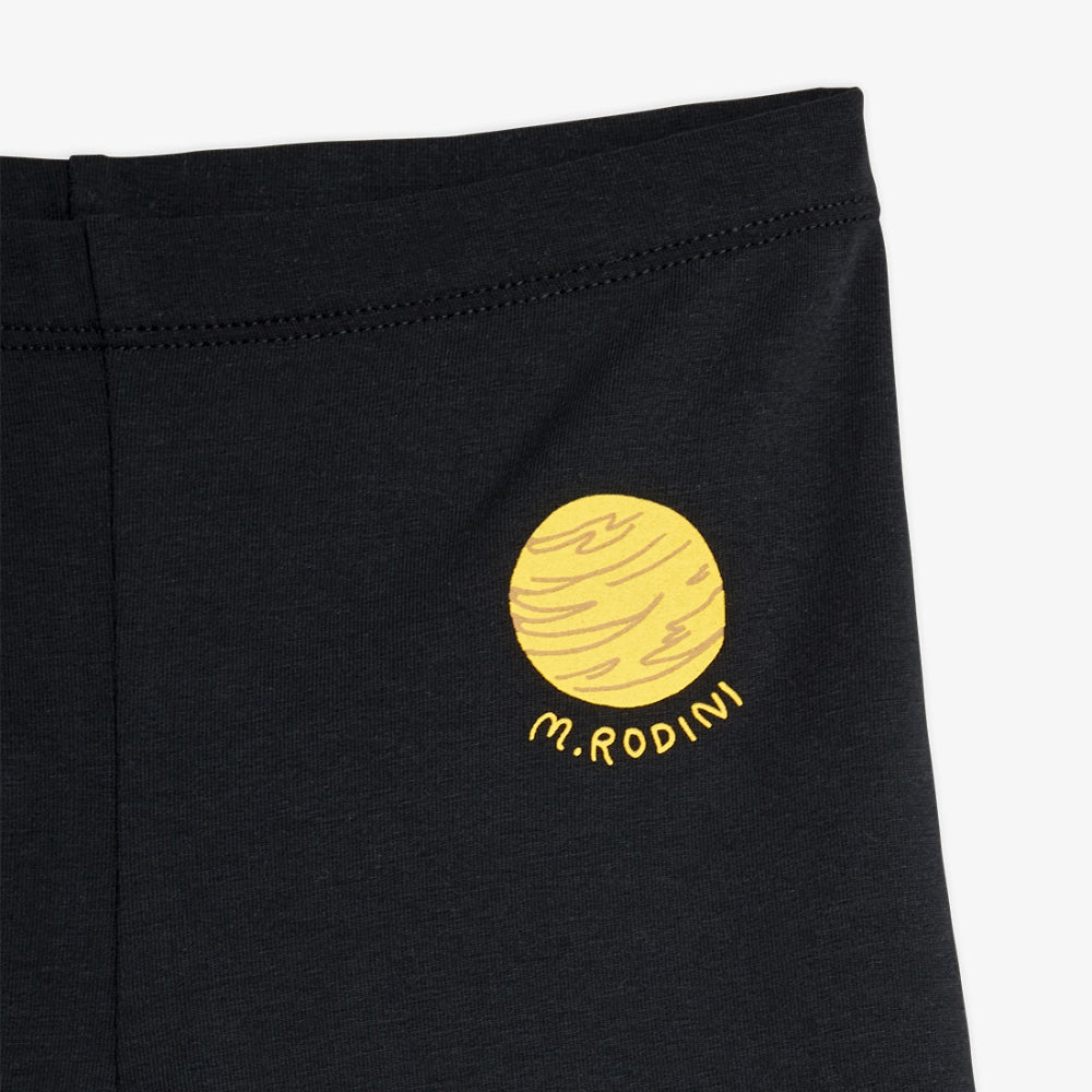 Mini Rodini Spodnie dla dziewczynki dzwony Planet Black