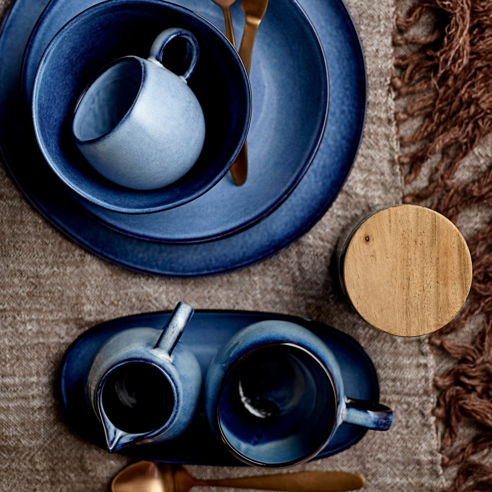 Bloomingville Kubek z kamionki Sandrine Blue