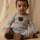 Lil' Atelier Body niemowlęce Slim z długim rękawkiem Coconut Milk NBMTONTO
