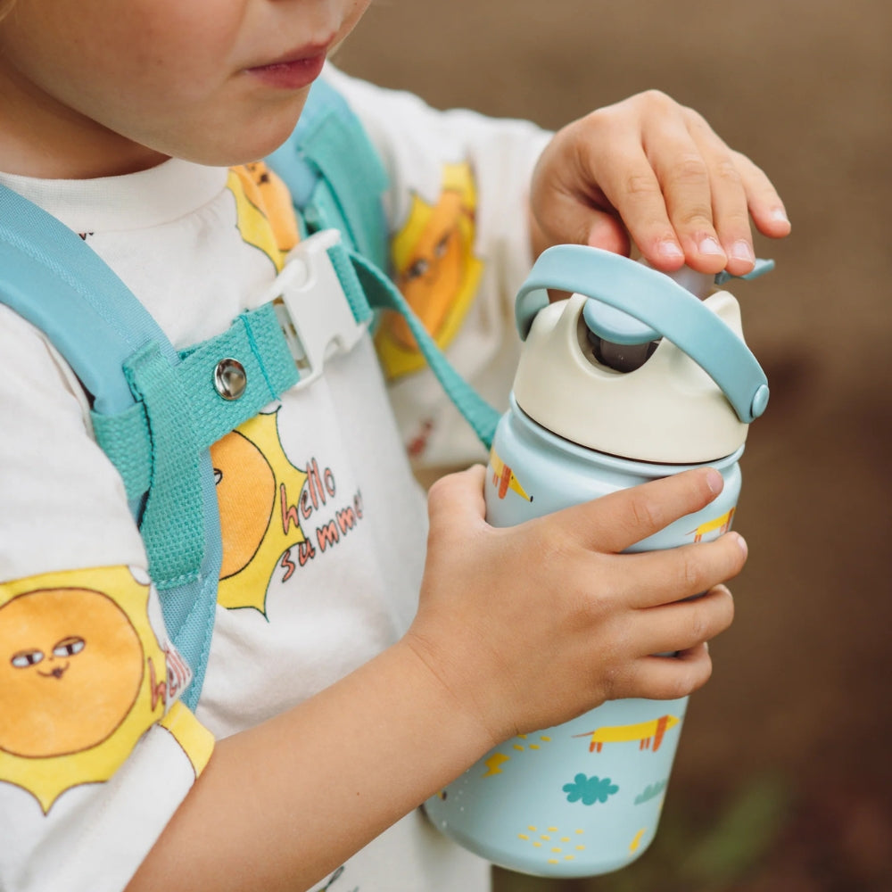 The Cotton Cloud Bidon dziecięcy ze stali nierdzewnej Flying Dog 420ml