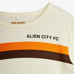 Mini Rodini Koszulka dziecięca z krótkim rękawem Alien City FC 8 Off-white