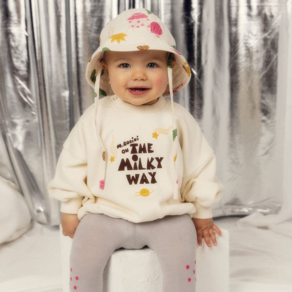Mini Rodini Bluza dziecięca The milky way Off-white