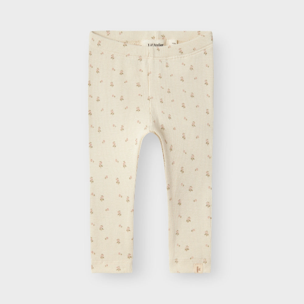 Lil’ Atelier Spodnie niemowlęce dla dziewczynki Turtledove Flower NBFGAGO