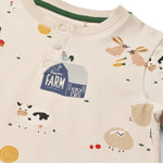Liewood Piżama dla dziecka Wilhelm Grow Printed Farmlife / Sandy