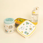 The Cotton Cloud Lunchbox dziecięcy ze stali nierdzewnej z wyjmowanymi przegrodami Funky Dogs