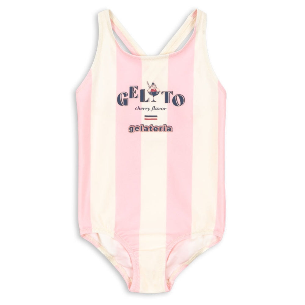 Konges Slojd Strój kąpielowy dla dziewczynki jednoczęściowy Pomia Candy Rose Stripe