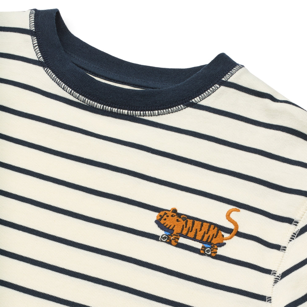Liewood Koszulka dziecięca z długim rękawem Tyler Y/D stripe Classic Navy / creme de la creme