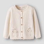 Lil’ Atelier Sweterek dziergany dla dziewczynki Coconut Milk NMFDOLA