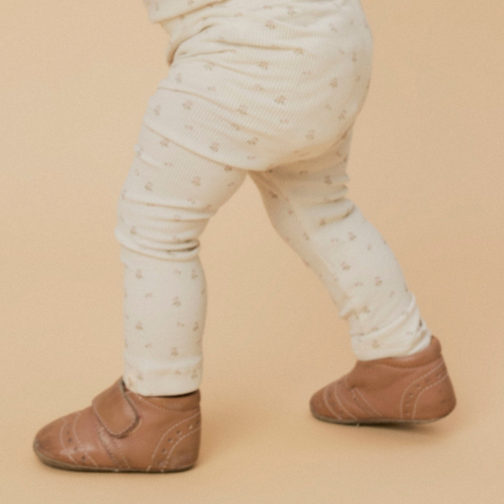 Lil’ Atelier Spodnie niemowlęce dla dziewczynki Turtledove Flower NBFGAGO