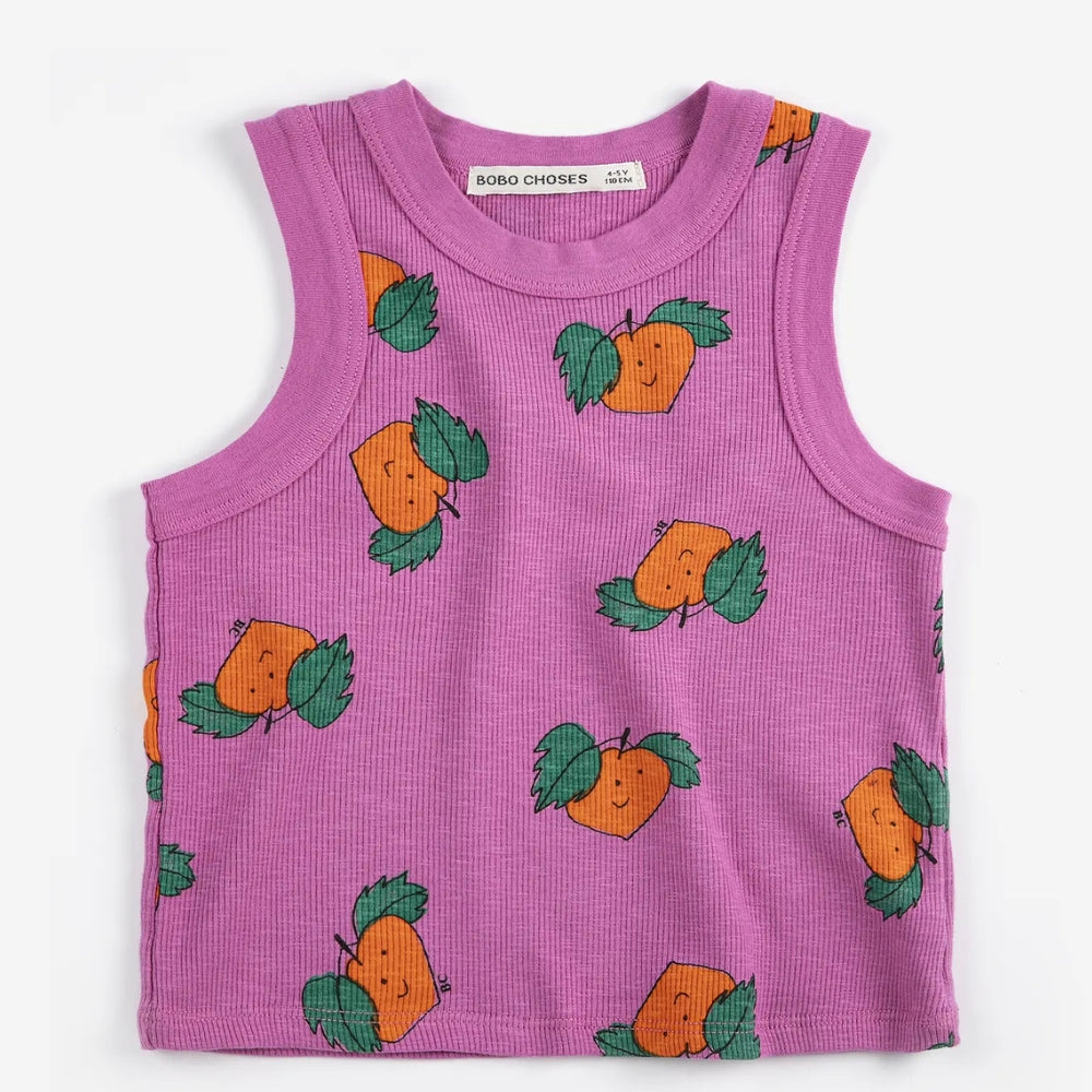 Bobo Choses Tank top dla dziewczynki Tangerine all over