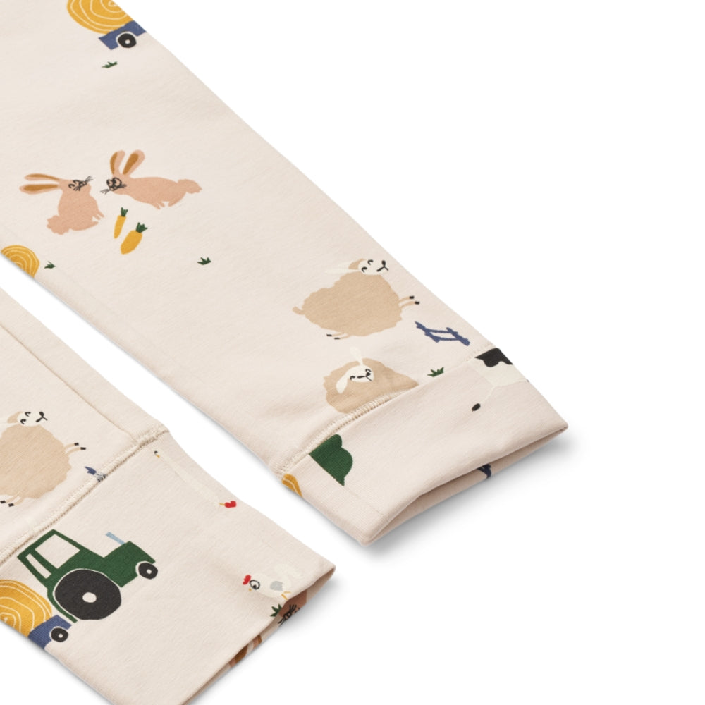 Liewood Piżama dla dziecka Wilhelm Grow Printed Farmlife / Sandy