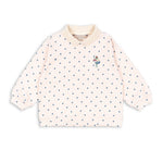 Konges Slojd Bluza dla dziewczynki z kołnierzykiem Spotty Rosewater Dot