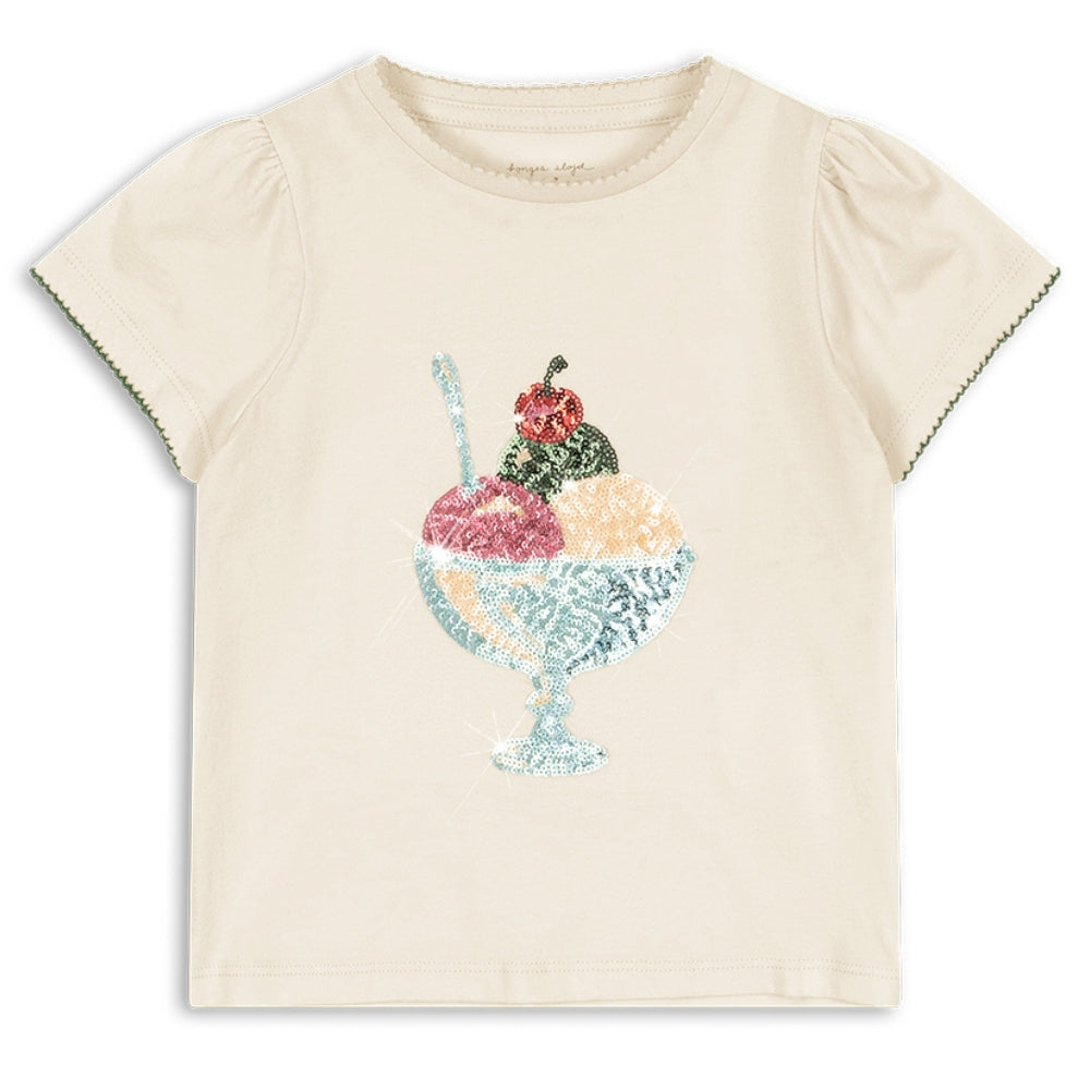 Konges Slojd Koszulka dla dziewczynki Famo Puff Buttercream