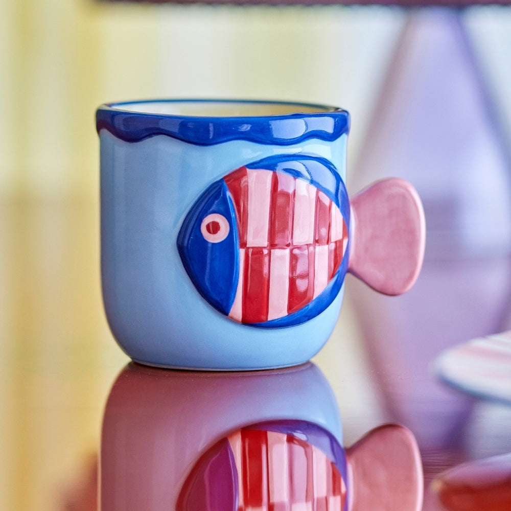 Bloomingville Kubki z kamionki Willy Multi zestaw 2 sztuk