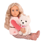 Our Generation Lalka Kinsley z pieskiem Kenzi na smyczy 46cm