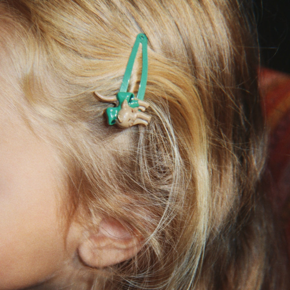 Konges Slojd Spinki dla dziewczynki Cats & Dogs 4szt