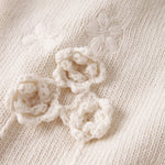 Lil’ Atelier Sweterek dziergany dla dziewczynki Coconut Milk NMFDOLA