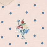 Konges Slojd Bluza dla dziewczynki z kołnierzykiem Spotty Rosewater Dot