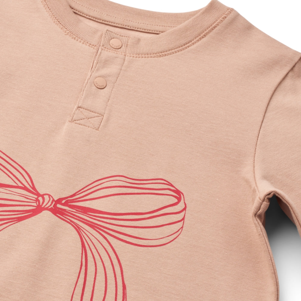 Liewood Piżama dla dziecka Wilhelm Grow Printed Bow / Pale Tuscany Mix
