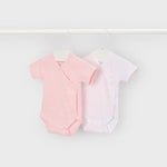 Mayoral Zestaw body niemowlęcych 2-pak Baby Pink