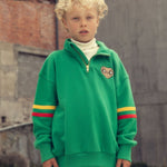 Mini Rodini dziecięca bluza z zamkiem E.T. Green