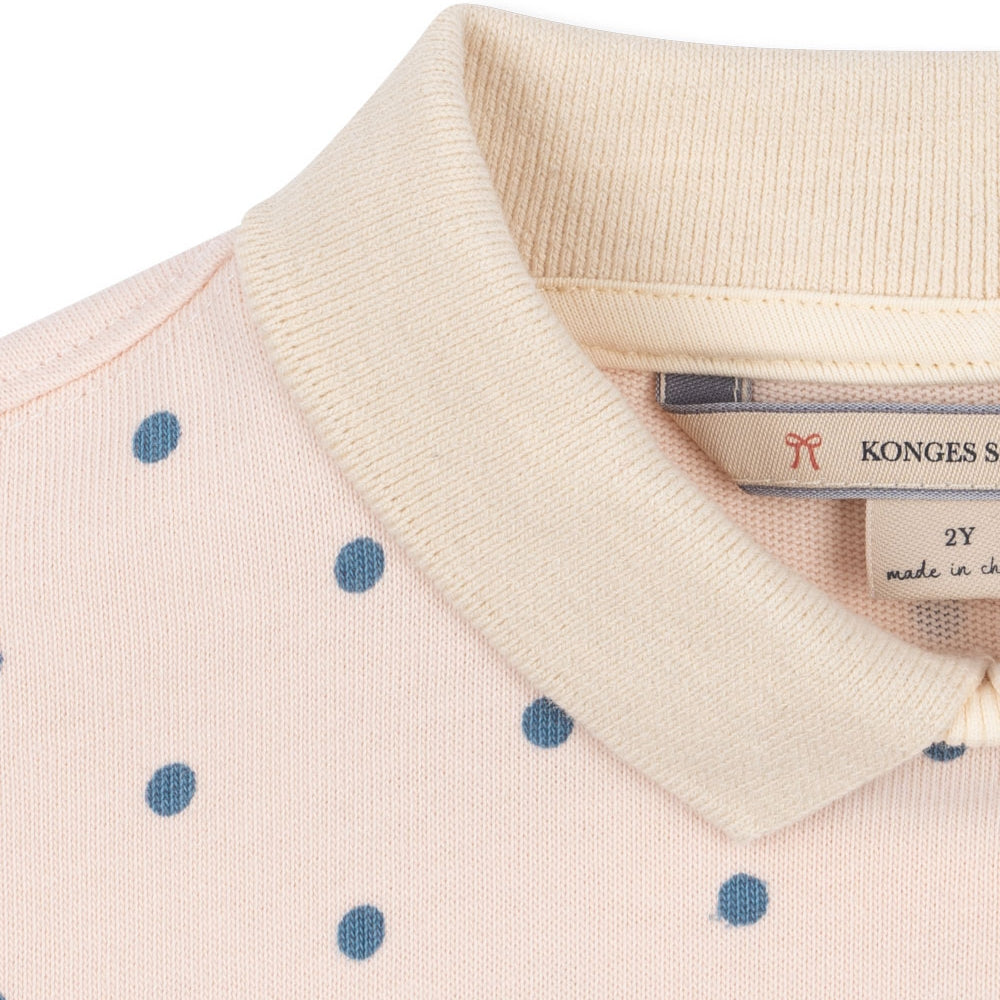 Konges Slojd Bluza dla dziewczynki z kołnierzykiem Spotty Rosewater Dot