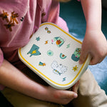 The Cotton Cloud Lunchbox dziecięcy ze stali nierdzewnej z wyjmowanymi przegrodami Funky Dogs