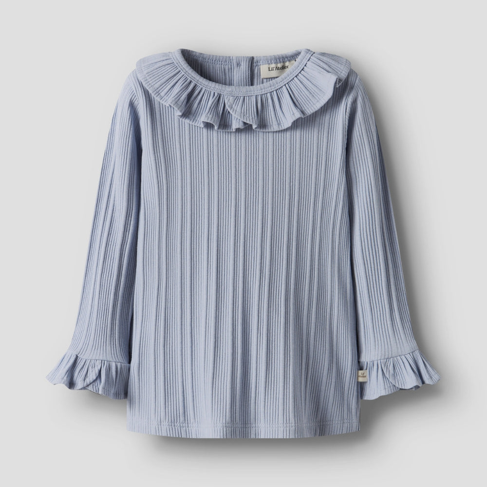 Lil’ Atelier Bluzka dziecięca dla dziewczynki Zen Blue NMFTANSY