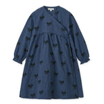 Liewood sukienka z falbanką dla dziewczynki Cleo Printed Bow / Indigo blue