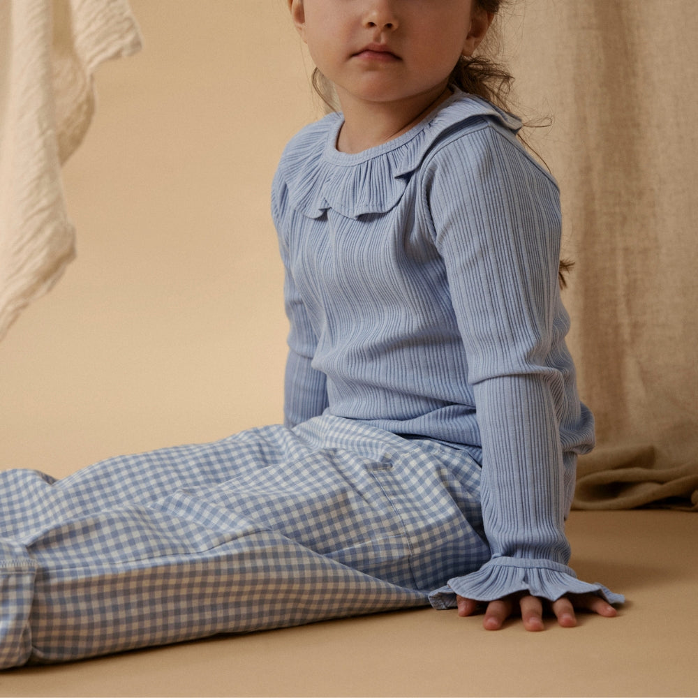 Lil’ Atelier Bluzka dziecięca dla dziewczynki Zen Blue NMFTANSY