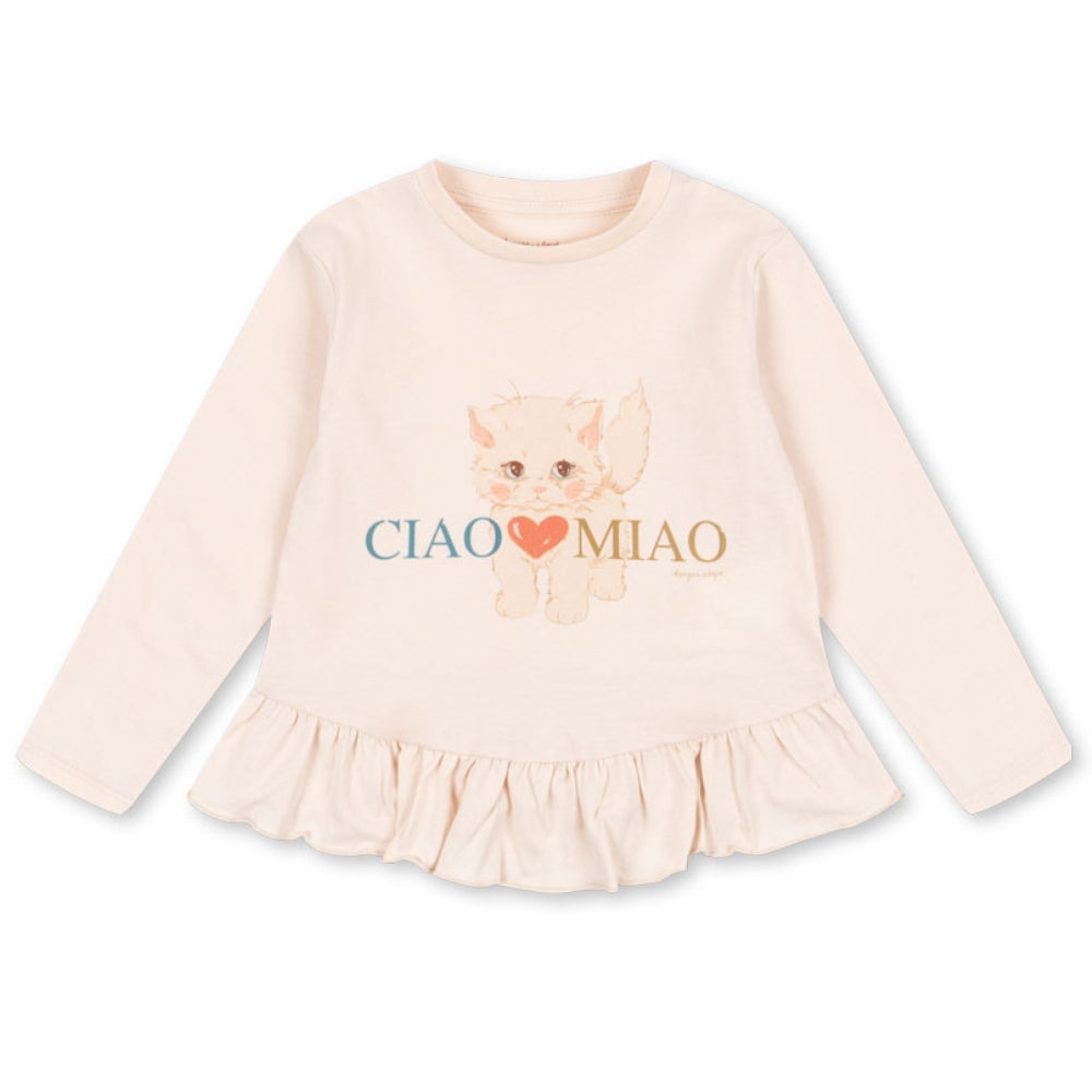 Konges Slojd Koszulka dla dziewczynki Kitty Frill Ciao Miao