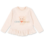 Konges Slojd Koszulka dla dziewczynki Kitty Frill Ciao Miao