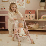 Little Dutch Wózek dla lalek z drewna Różowy