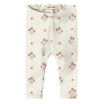 Lil’ Atelier Legginsy niemowlęce Coconut Milk Flower Pink NBFLAYO