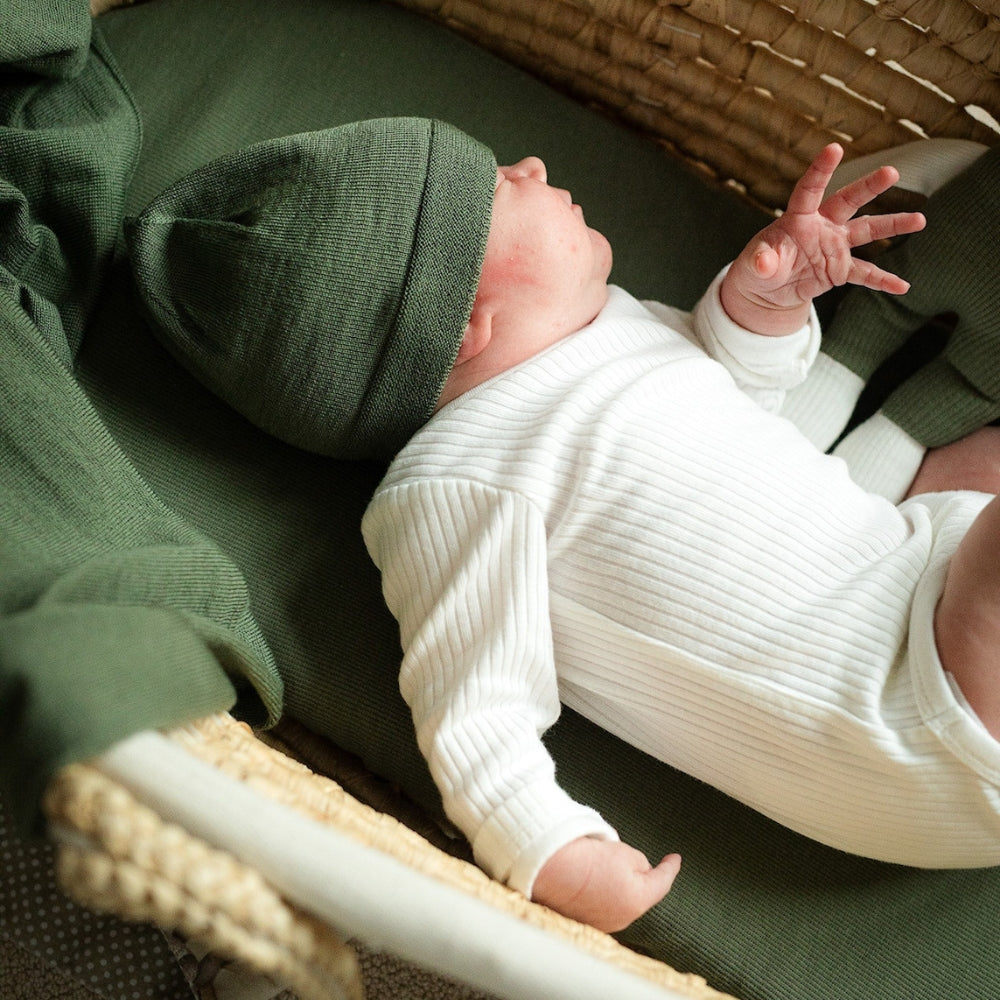 Yarnami by Poofi Prześcieradło do wózka 35x75cm Oliwkowy