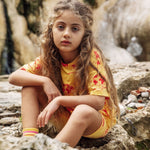 Mini Rodini Koszulka dziecięca z krótkim rękawkiem Society Yellow