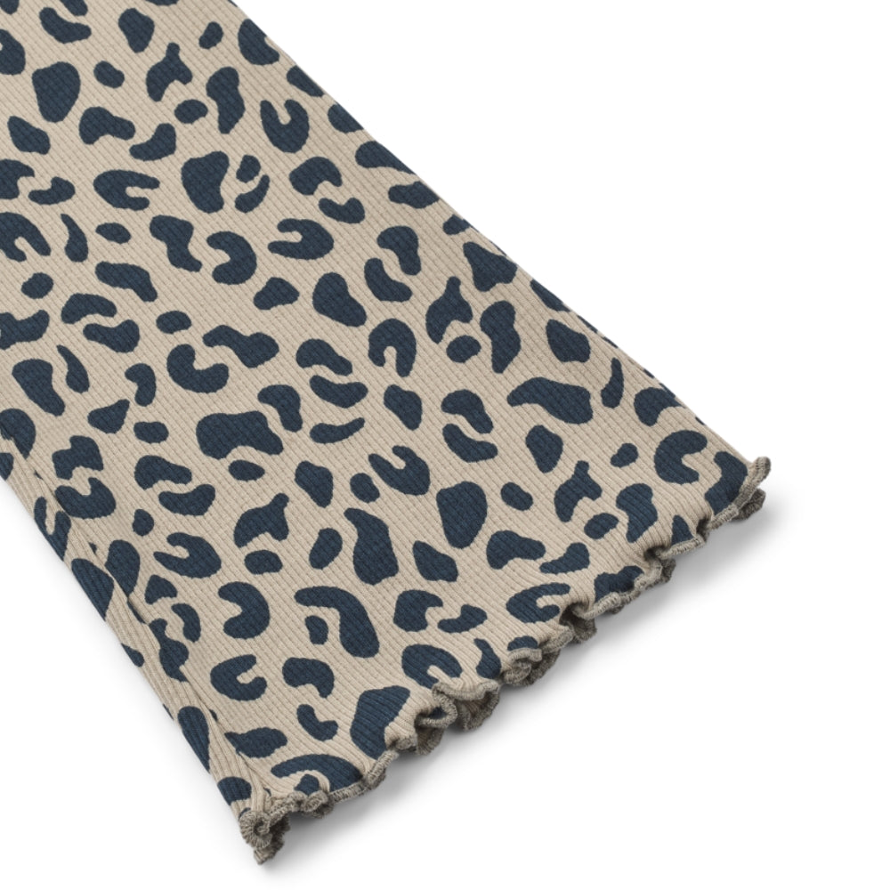 Liewood Legginsy dla dziewczynki Marien Printed Leo / Mist