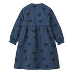 Liewood sukienka z falbanką dla dziewczynki Cleo Printed Bow / Indigo blue