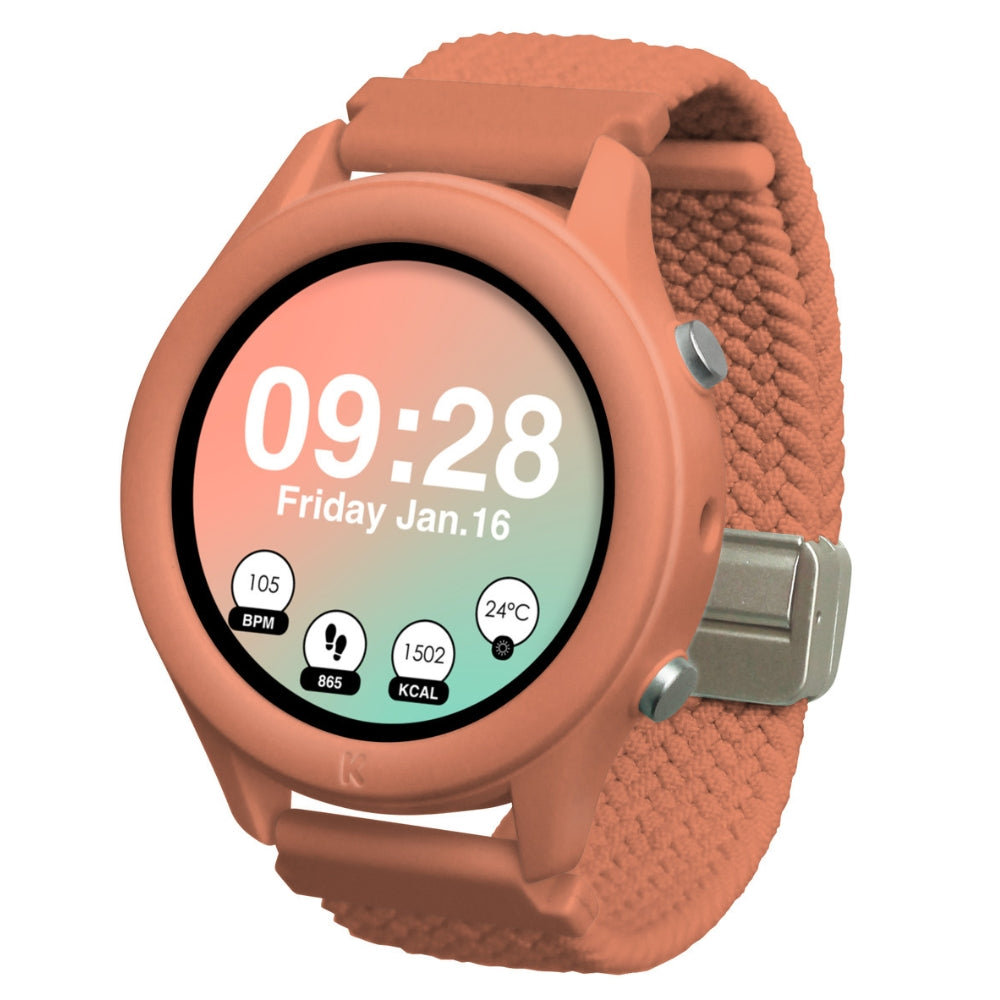 Kidywolf Zegarek interaktywny dla dzieci K-Watch Koralowy róż